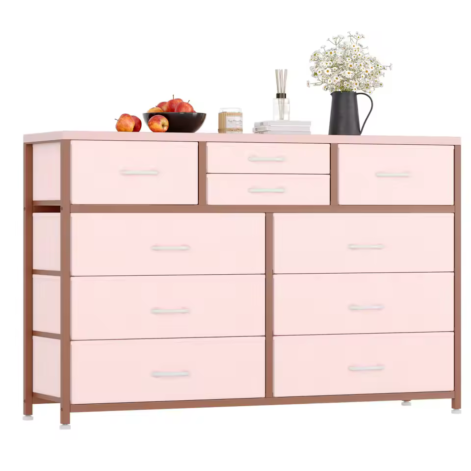 Dresser with 10 drawers and TV stand space - Image 4