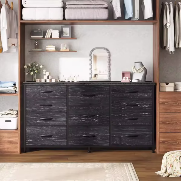 Dresser for bedroom with 11 fabric drawers - Image 3