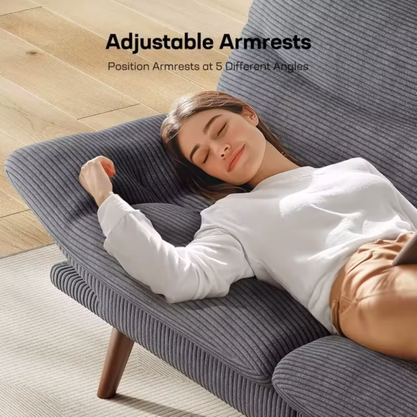 Adjustable futon sofa with bed - Image 5