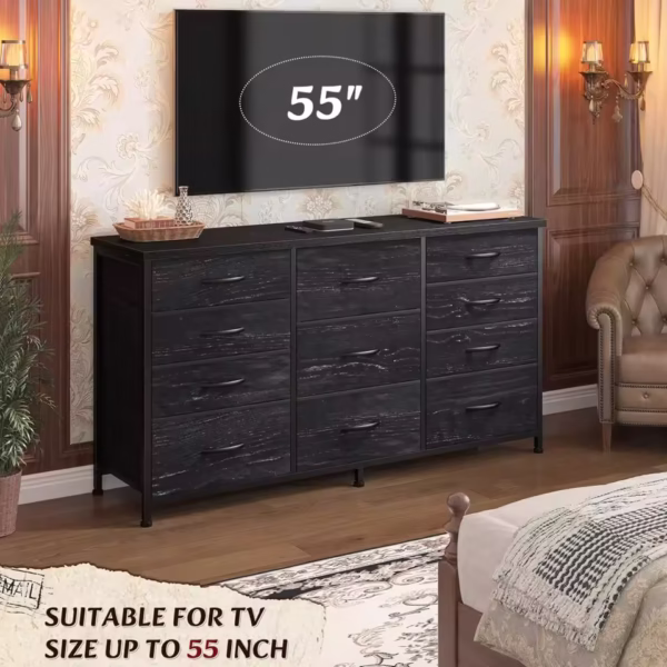 Dresser for bedroom with 11 fabric drawers - Image 6