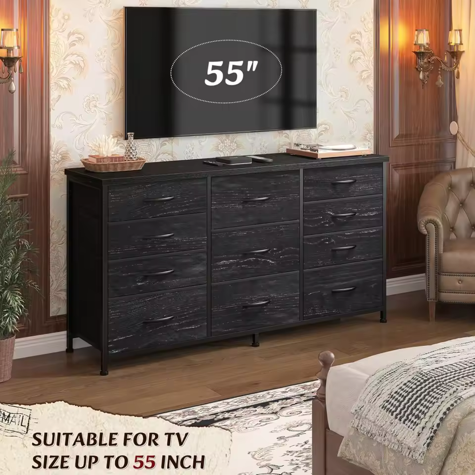 Dresser for bedroom with 11 fabric drawers - Image 6