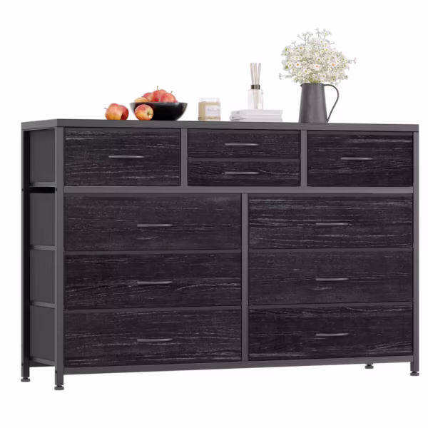 Dresser with 10 drawers and TV stand space