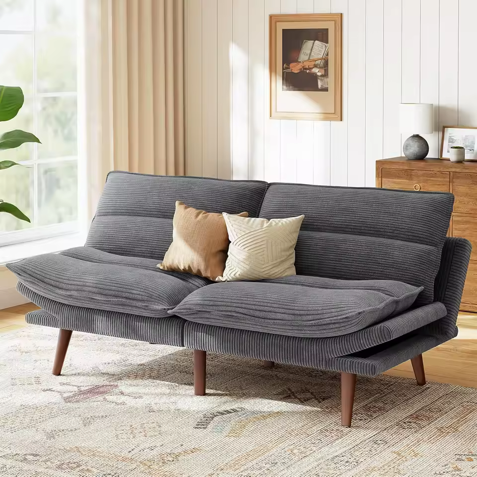 Adjustable futon sofa with bed - Image 4