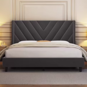 Queen size bed frame with headboard
