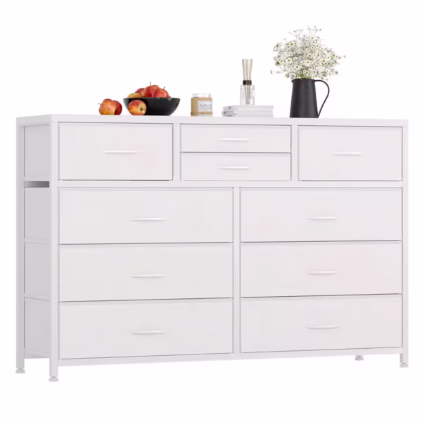 Dresser with 10 drawers and TV stand space - Image 5