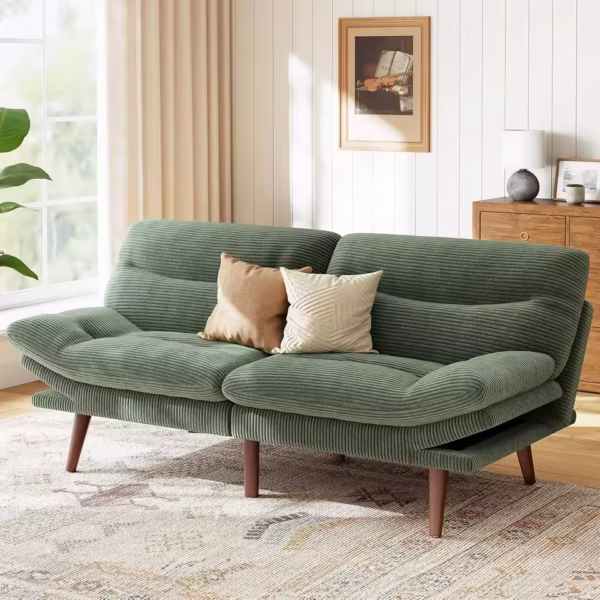 Adjustable futon sofa with bed - Image 2