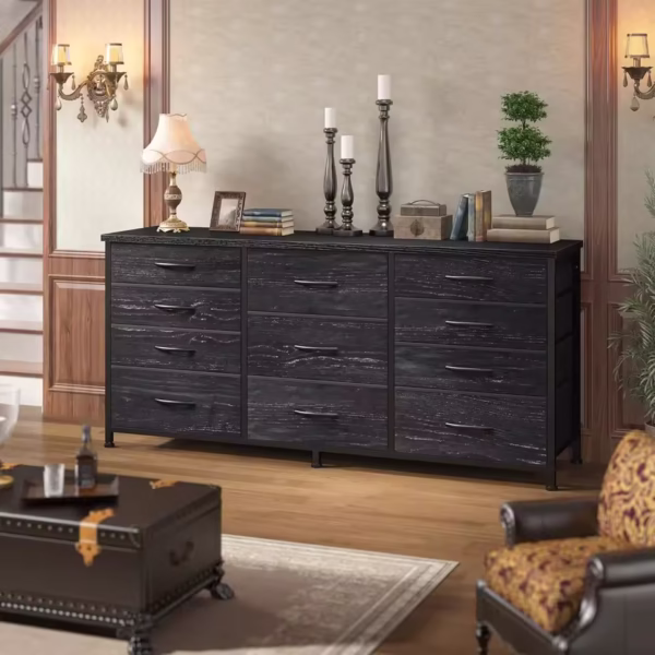 Dresser for bedroom with 11 fabric drawers - Image 4