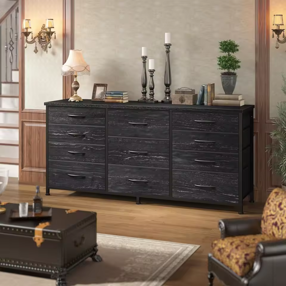 Dresser for bedroom with 11 fabric drawers - Image 4