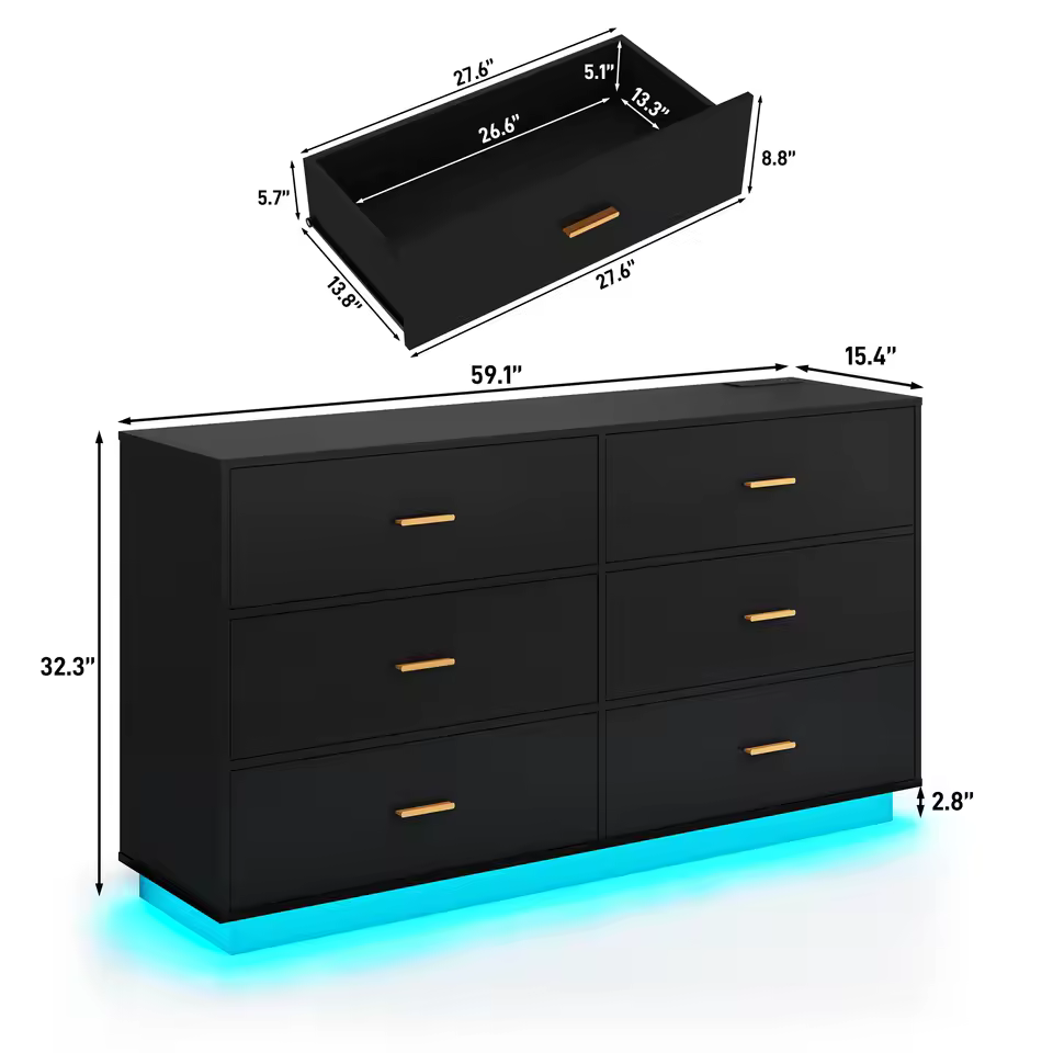 Dresser with power outlet - Image 5